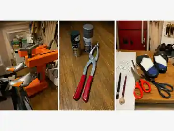 靴の幅出しやポイントストレッチ、インソール作製に使うANDANTINOの道具